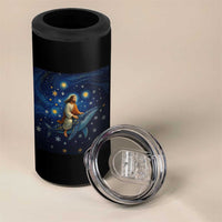 Jesus Christian 4 in 1 Can Cooler Tumbler Stary Night Van Gogh Christmas - Wonder Print Shop