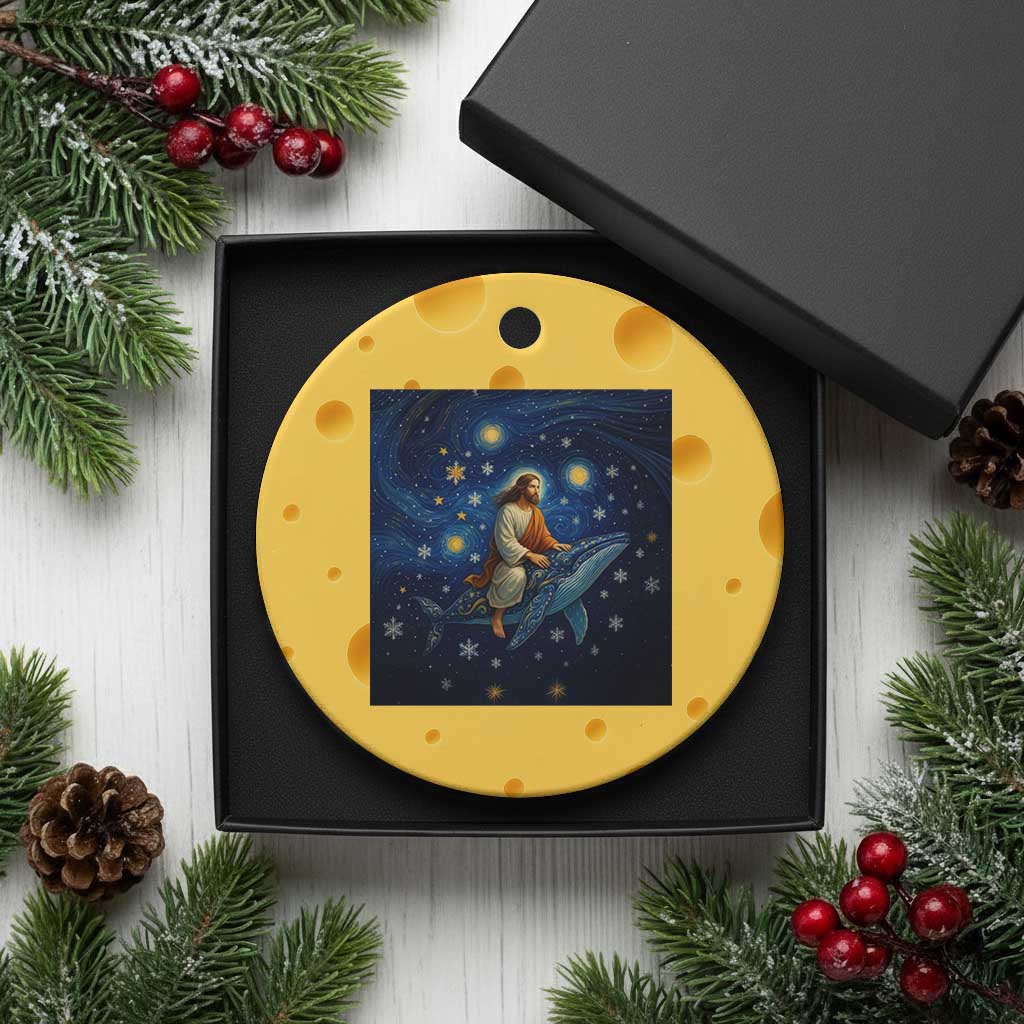 Jesus Christian Ceramic Ornament Stary Night Van Gogh Xmas - Wonder Print Shop
