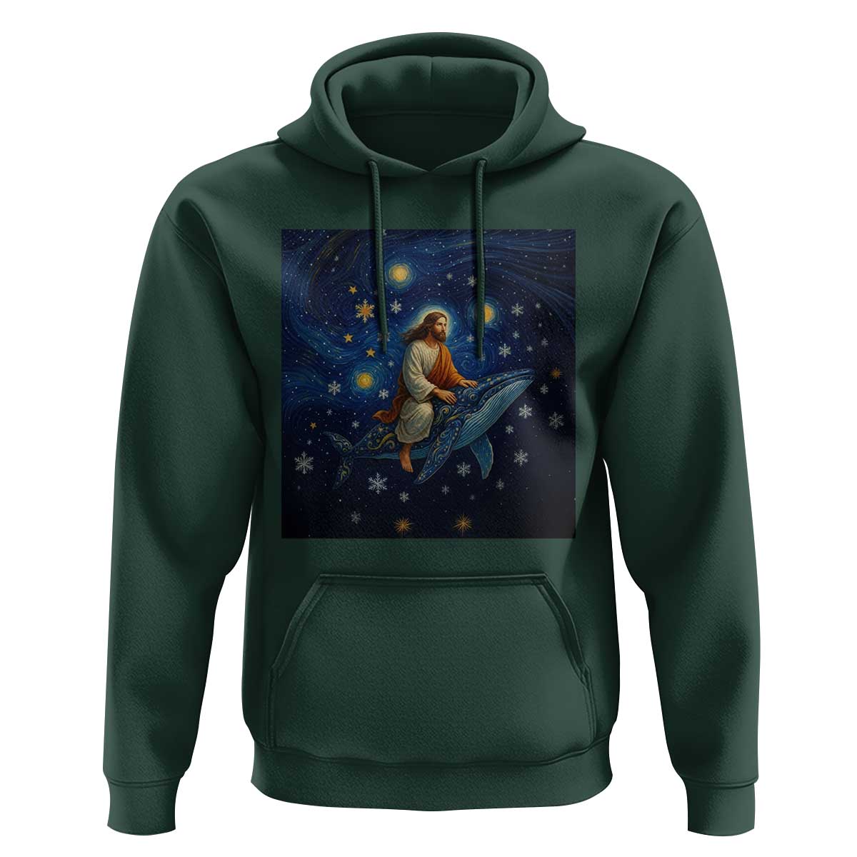 Jesus Christian Hoodie Stary Night Van Gogh Christmas - Wonder Print Shop