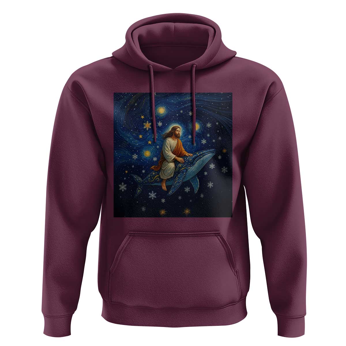 Jesus Christian Hoodie Stary Night Van Gogh Christmas - Wonder Print Shop