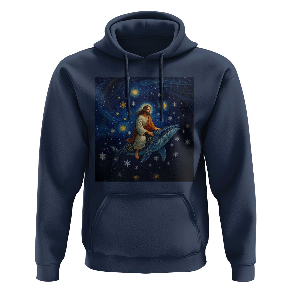 Jesus Christian Hoodie Stary Night Van Gogh Christmas - Wonder Print Shop