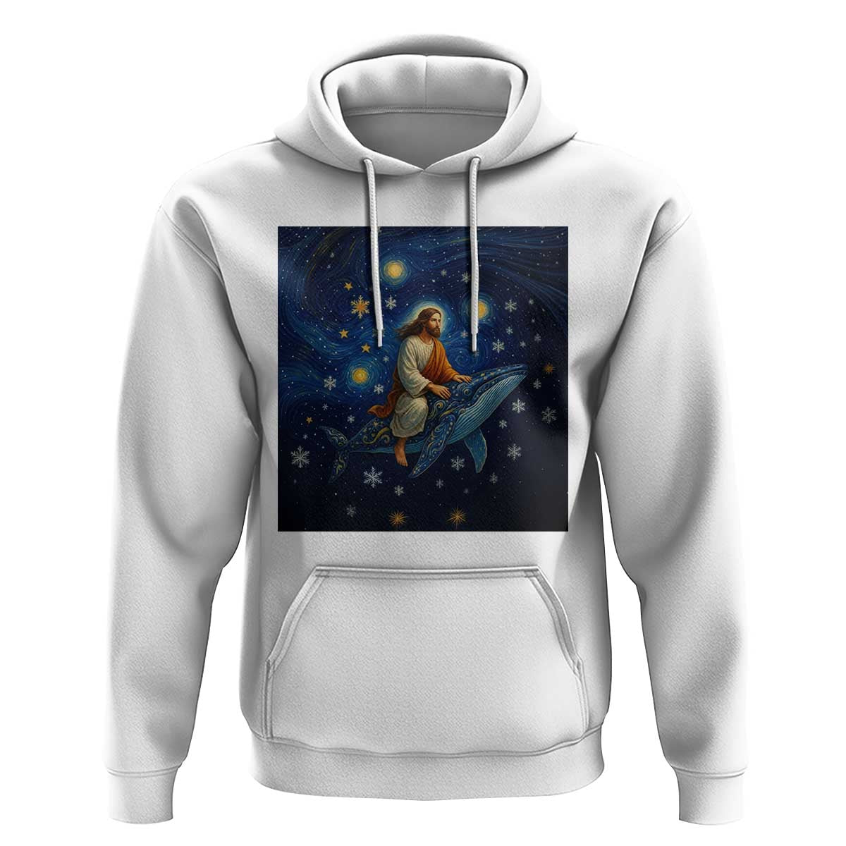 Jesus Christian Hoodie Stary Night Van Gogh Christmas - Wonder Print Shop