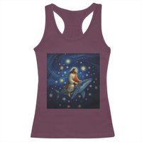 Jesus Christian Racerback Tank Top Stary Night Van Gogh Christmas - Wonder Print Shop