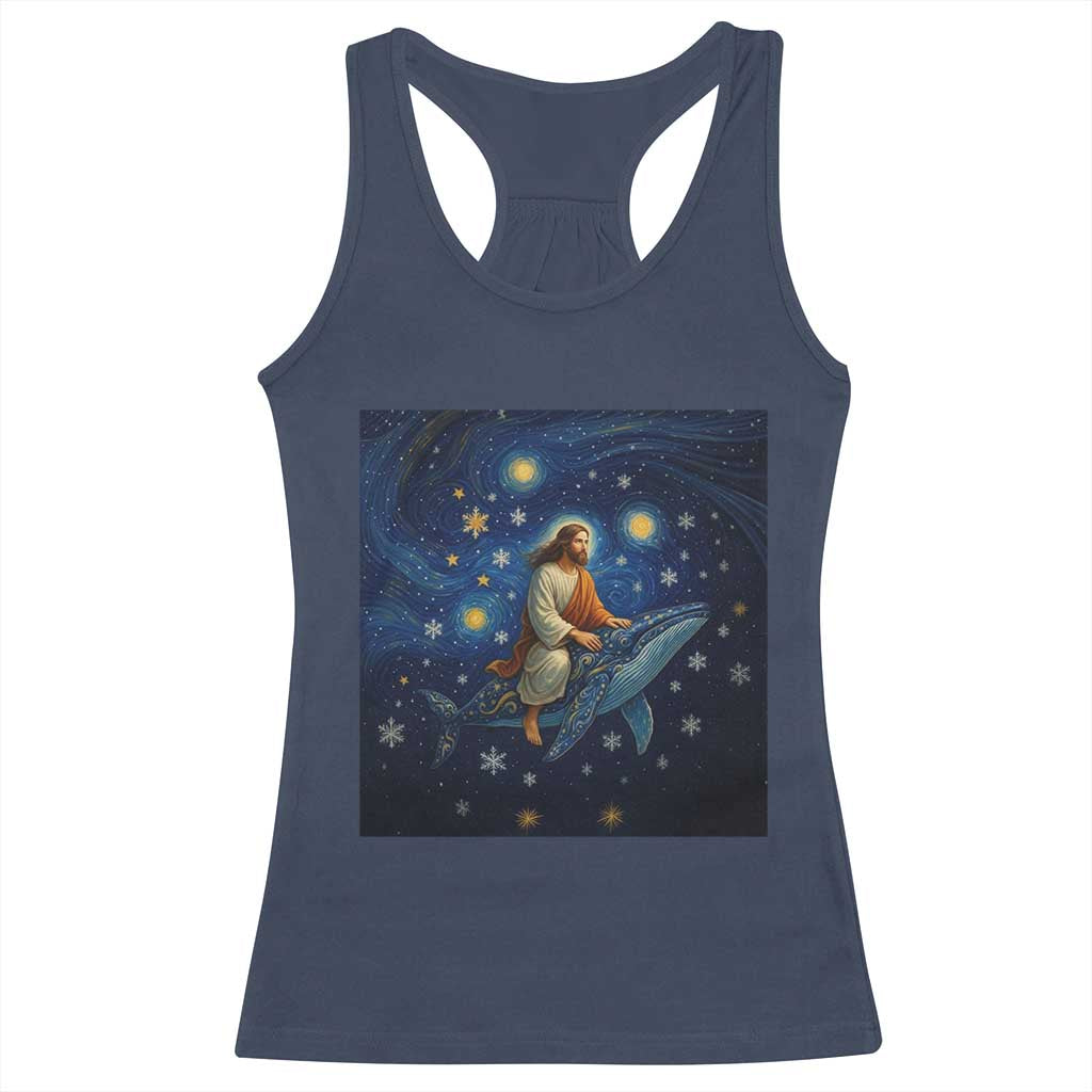 Jesus Christian Racerback Tank Top Stary Night Van Gogh Christmas - Wonder Print Shop