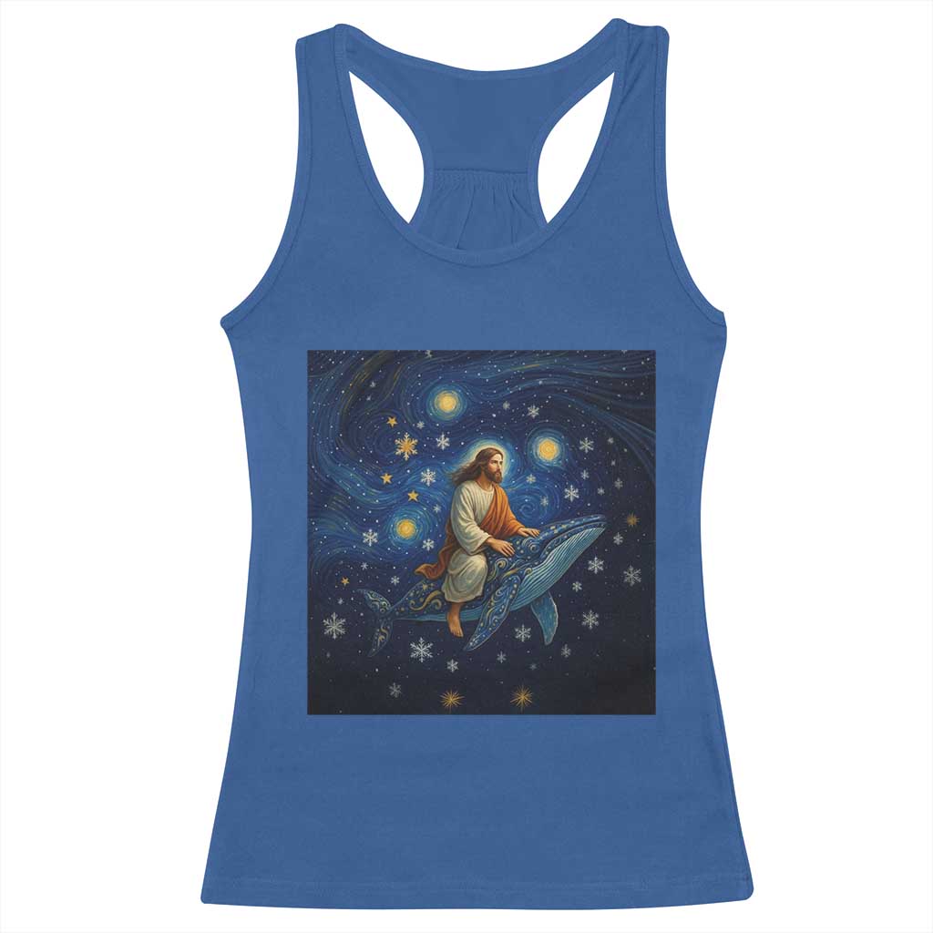 Jesus Christian Racerback Tank Top Stary Night Van Gogh Christmas - Wonder Print Shop
