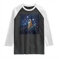 Jesus Christian Raglan Shirt Stary Night Van Gogh Christmas - Wonder Print Shop