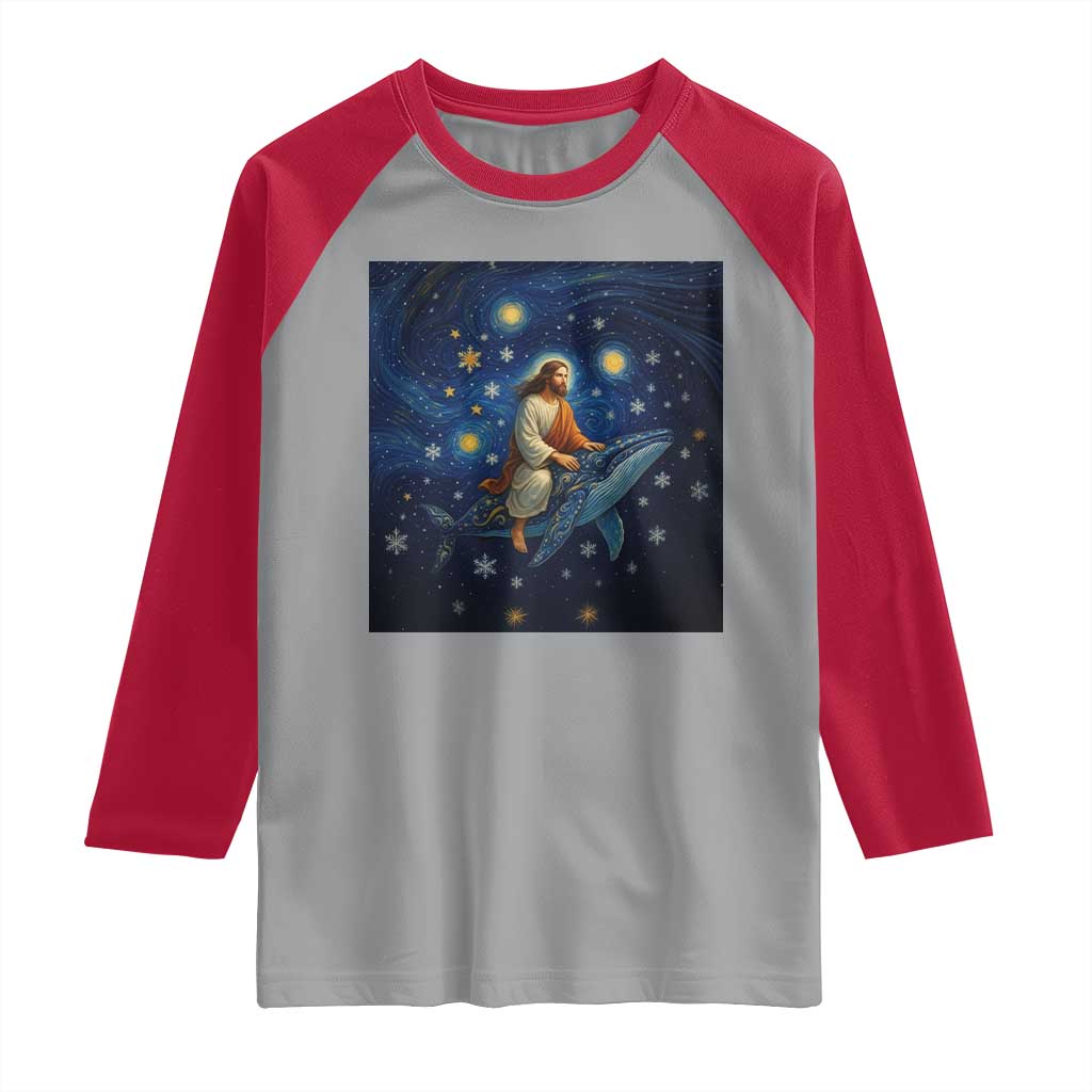 Jesus Christian Raglan Shirt Stary Night Van Gogh Christmas - Wonder Print Shop