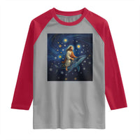 Jesus Christian Raglan Shirt Stary Night Van Gogh Christmas - Wonder Print Shop