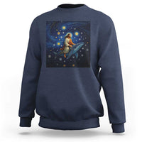 Jesus Christian Sweatshirt Stary Night Van Gogh Christmas - Wonder Print Shop
