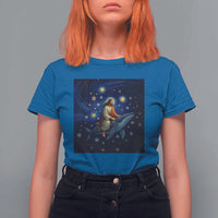 Jesus Christian T Shirt For Women Stary Night Van Gogh Christmas - Wonder Print Shop