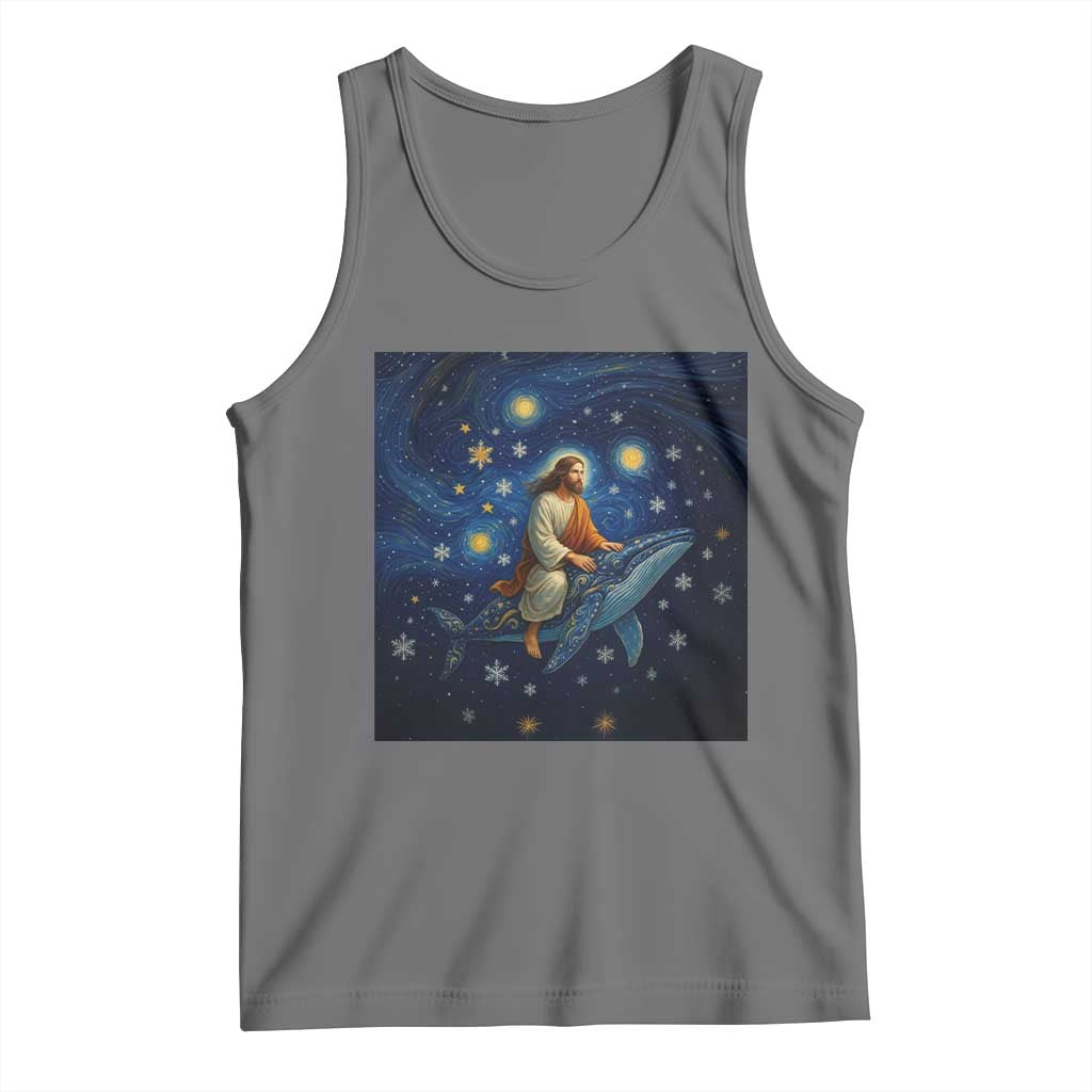 Jesus Christian Tank Top Stary Night Van Gogh Christmas - Wonder Print Shop
