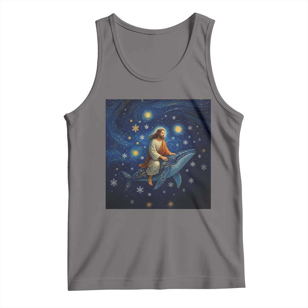Jesus Christian Tank Top Stary Night Van Gogh Christmas - Wonder Print Shop