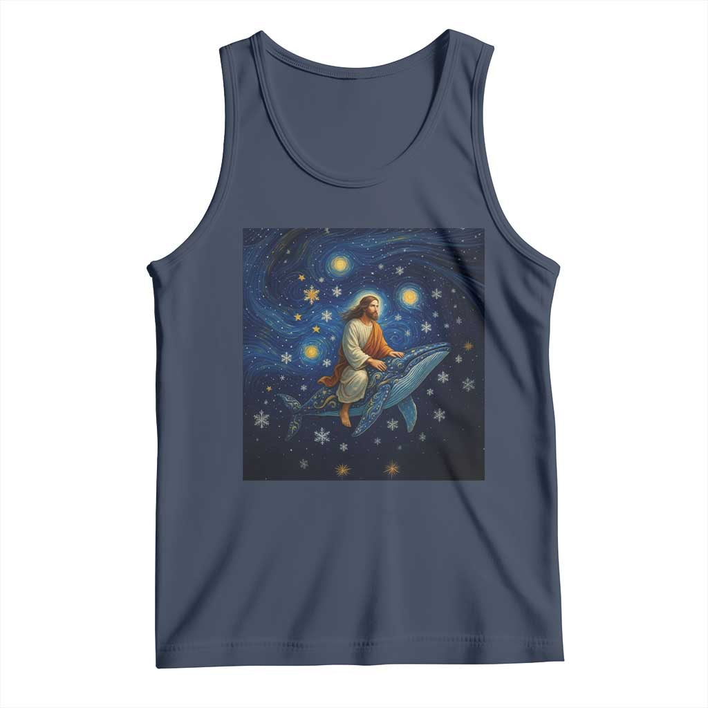 Jesus Christian Tank Top Stary Night Van Gogh Christmas - Wonder Print Shop