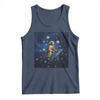 Jesus Christian Tank Top Stary Night Van Gogh Christmas - Wonder Print Shop