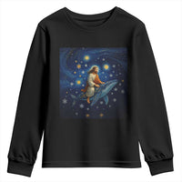 Jesus Christian Youth Sweatshirt Stary Night Van Gogh Christmas - Wonder Print Shop