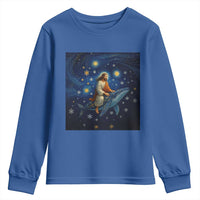 Jesus Christian Youth Sweatshirt Stary Night Van Gogh Christmas - Wonder Print Shop
