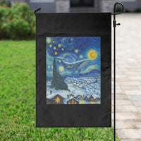Whale Christmas Garden Flag Stary Night Van Gogh Christmas - Wonder Print Shop