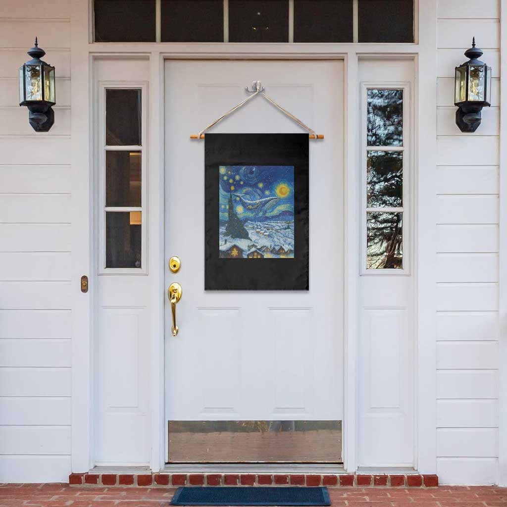 Whale Christmas Garden Flag Stary Night Van Gogh Christmas - Wonder Print Shop
