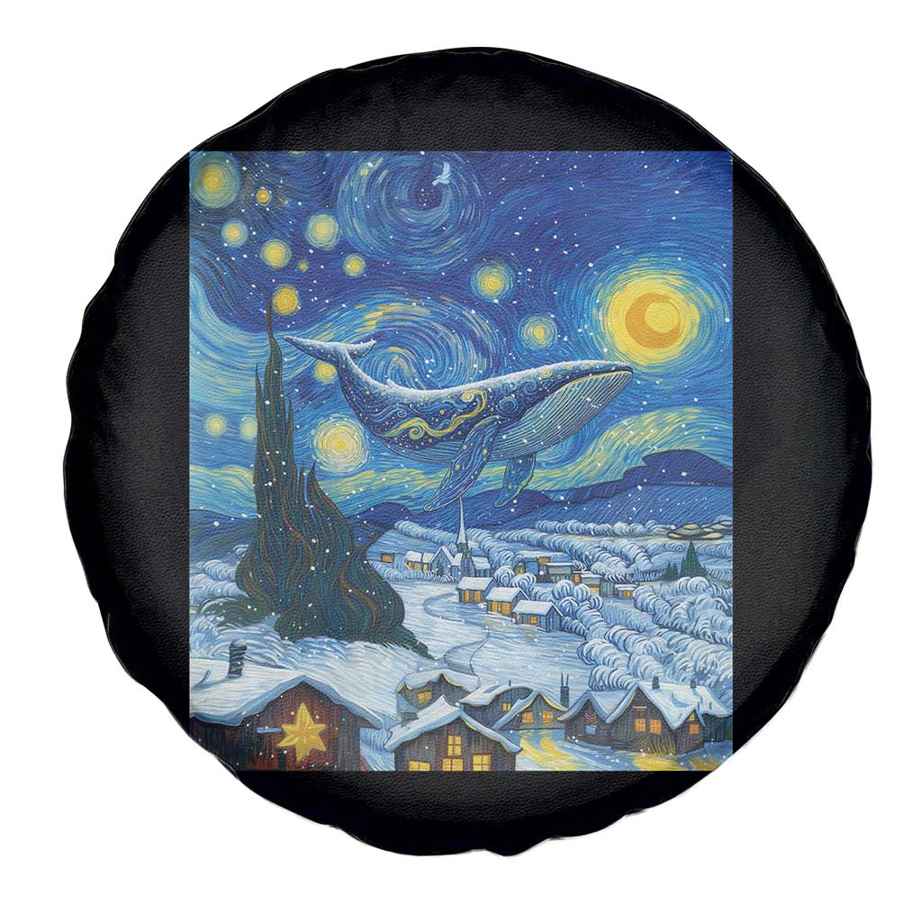 Whale Christmas Spare Tire Cover Stary Night Van Gogh Christmas - Wonder Print Shop