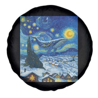 Whale Christmas Spare Tire Cover Stary Night Van Gogh Christmas - Wonder Print Shop