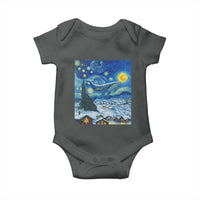 Whale Christmas Baby Onesie Stary Night Van Gogh Christmas - Wonder Print Shop