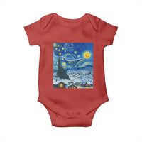 Whale Christmas Baby Onesie Stary Night Van Gogh Christmas - Wonder Print Shop