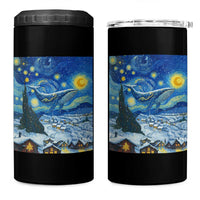 Whale Christmas 4 in 1 Can Cooler Tumbler Stary Night Van Gogh Christmas - Wonder Print Shop