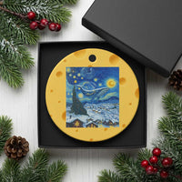 Whale Xmas Ceramic Ornament Stary Night Van Gogh Xmas - Wonder Print Shop