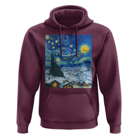 Whale Christmas Hoodie Stary Night Van Gogh Christmas - Wonder Print Shop
