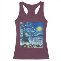 Whale Christmas Racerback Tank Top Stary Night Van Gogh Christmas - Wonder Print Shop
