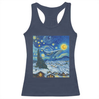 Whale Christmas Racerback Tank Top Stary Night Van Gogh Christmas - Wonder Print Shop