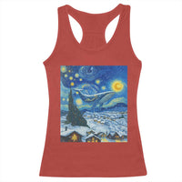Whale Christmas Racerback Tank Top Stary Night Van Gogh Christmas - Wonder Print Shop