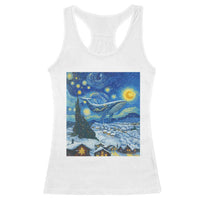 Whale Christmas Racerback Tank Top Stary Night Van Gogh Christmas - Wonder Print Shop