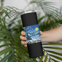Whale Christmas Skinny Tumbler Stary Night Van Gogh Christmas - Wonder Print Shop