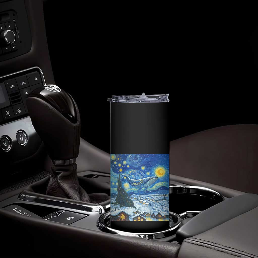Whale Christmas Skinny Tumbler Stary Night Van Gogh Christmas - Wonder Print Shop