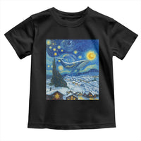 Whale Christmas Toddler T Shirt Stary Night Van Gogh Christmas - Wonder Print Shop