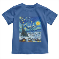 Whale Christmas Toddler T Shirt Stary Night Van Gogh Christmas - Wonder Print Shop
