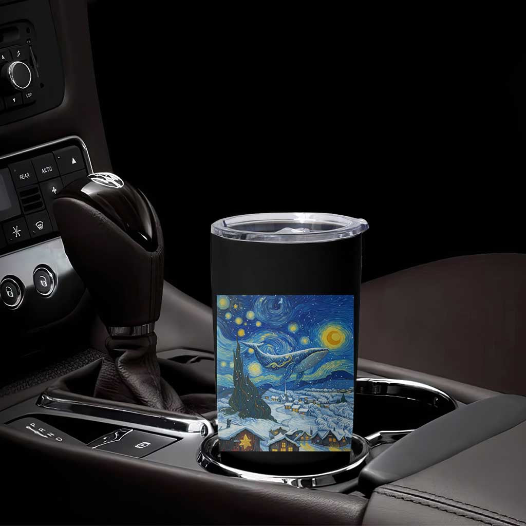 Whale Christmas Tumbler Cup Stary Night Van Gogh Christmas - Wonder Print Shop