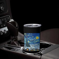Whale Christmas Tumbler Cup Stary Night Van Gogh Christmas - Wonder Print Shop