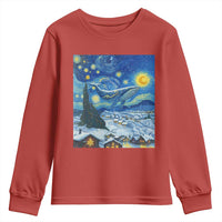Whale Christmas Youth Sweatshirt Stary Night Van Gogh Christmas - Wonder Print Shop