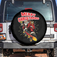 Santa Skateboarding Christmas Spare Tire Cover Funny Skater Xmas - Wonder Print Shop