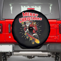 Santa Skateboarding Christmas Spare Tire Cover Funny Skater Xmas - Wonder Print Shop