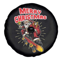 Santa Skateboarding Christmas Spare Tire Cover Funny Skater Xmas - Wonder Print Shop