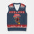 Santa Skateboarding Xmas V-Neck Knit Sweater Vest Funny Skater Xmas - Wonder Print Shop