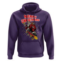Santa Skateboarding Christmas Hoodie Funny Skater Xmas - Wonder Print Shop