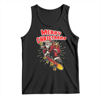 Santa Skateboarding Christmas Tank Top Funny Skater Xmas - Wonder Print Shop
