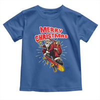 Santa Skateboarding Christmas Toddler T Shirt Funny Skater Xmas - Wonder Print Shop