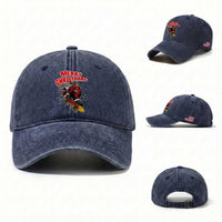 Santa Skateboarding Christmas Washed Cotton Baseball Cap Funny Skater Xmas