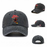 Santa Skateboarding Christmas Washed Cotton Baseball Cap Funny Skater Xmas