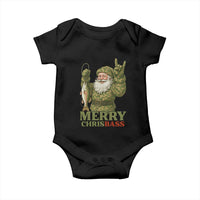 Funny Santa Camo Fishing Baby Onesie Merry Chrisbass - Wonder Print Shop